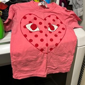 Pink comme des garçons PLAY shirt
